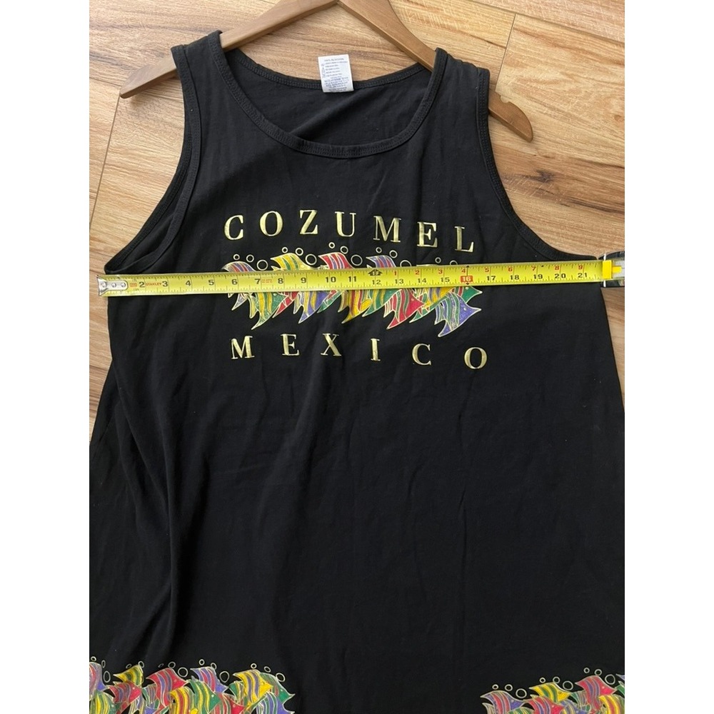 Creaciones LOL-BE Cozumel Mexico Fish Tank Top Dress Black Souvenir Sleeveless L - Picture 6 of 8